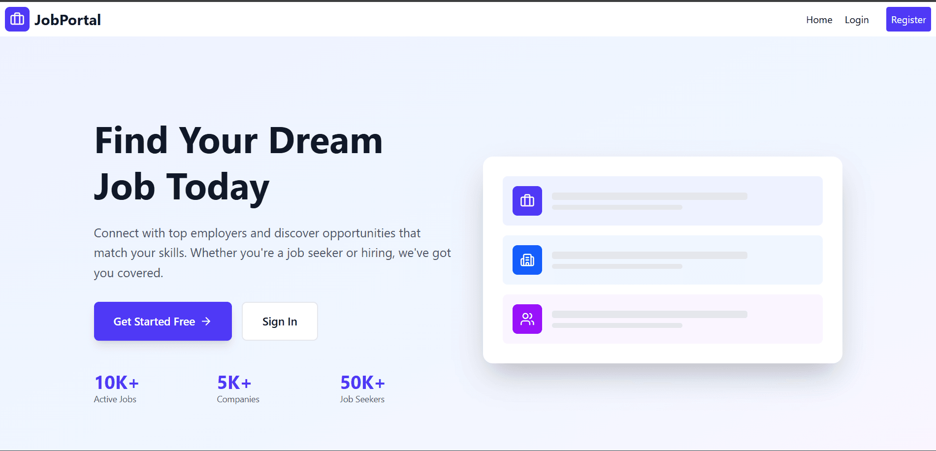 Job Portal screenshot